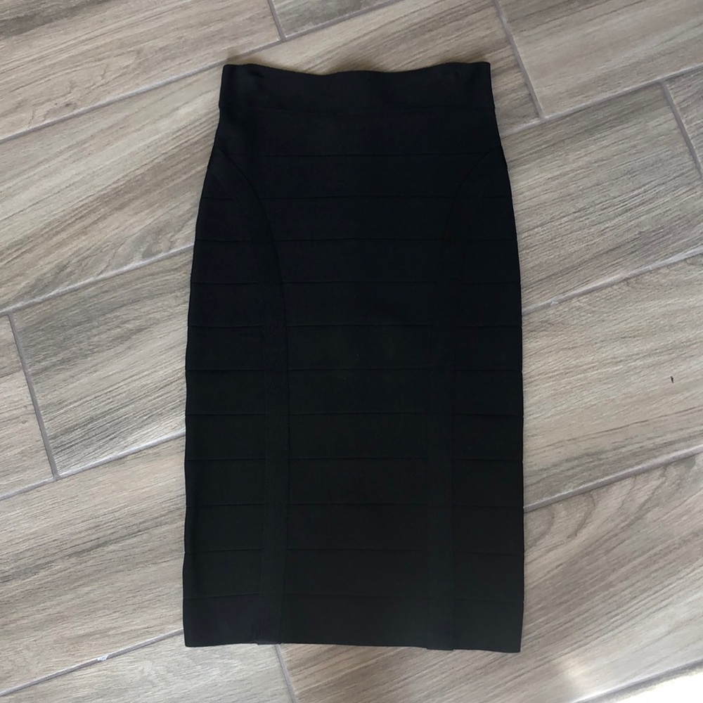 Bebe Midi Black Skirt